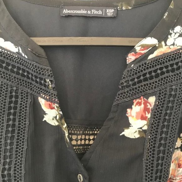 Abercrombie Navy Blue Floral Dress - Picture 2 of 5